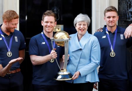 The England cricket team meet Theresa May