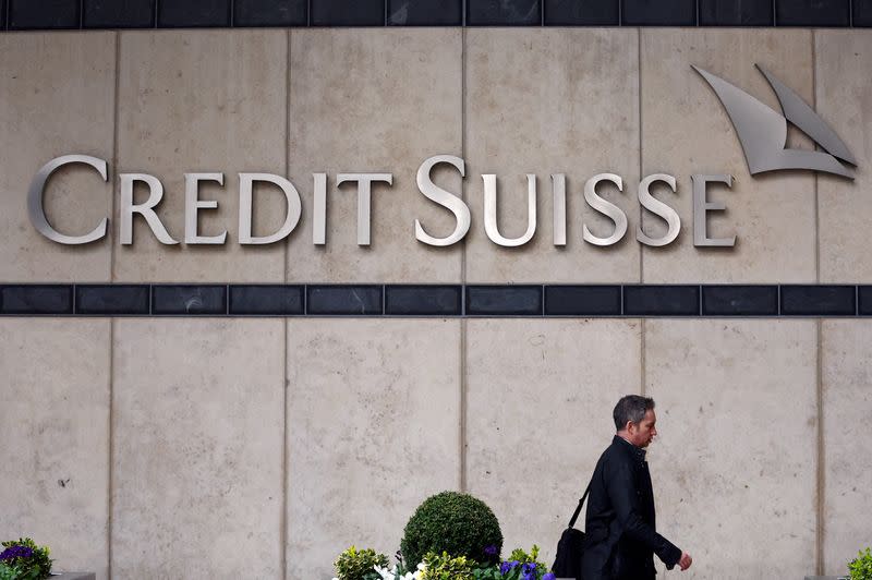 FILE PHOTO: FILE PHOTO: Credit Suisse office in London