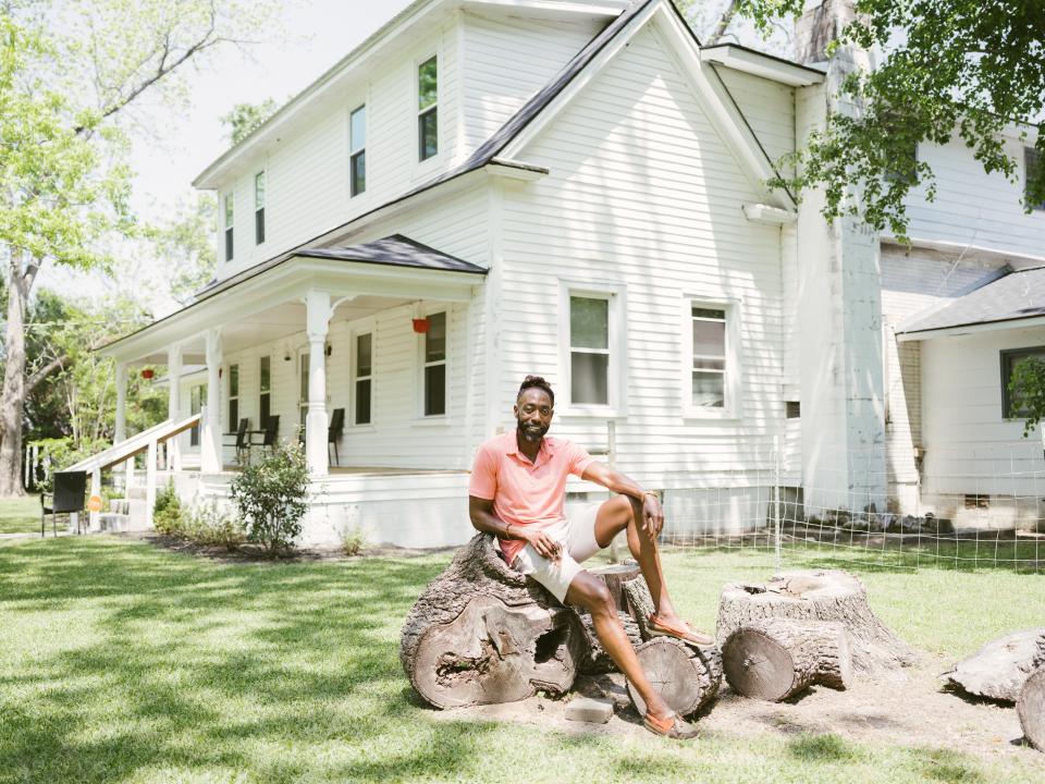 Clinton Vicks, owner of The Vicks Estate, Farm, & Fishery in Albany, Georgia. He grew up in Albany but moved away from the region to pursue a career in the arts. He moved back during the pandemic and purchased the property.