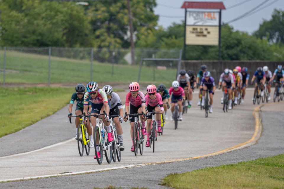 Chloe Dygert worked with a few other riders to bring back the break of three and split apart the field.