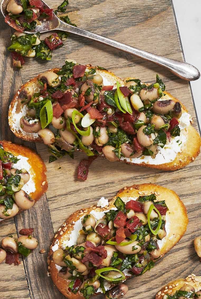 black eyed pea bruschetta