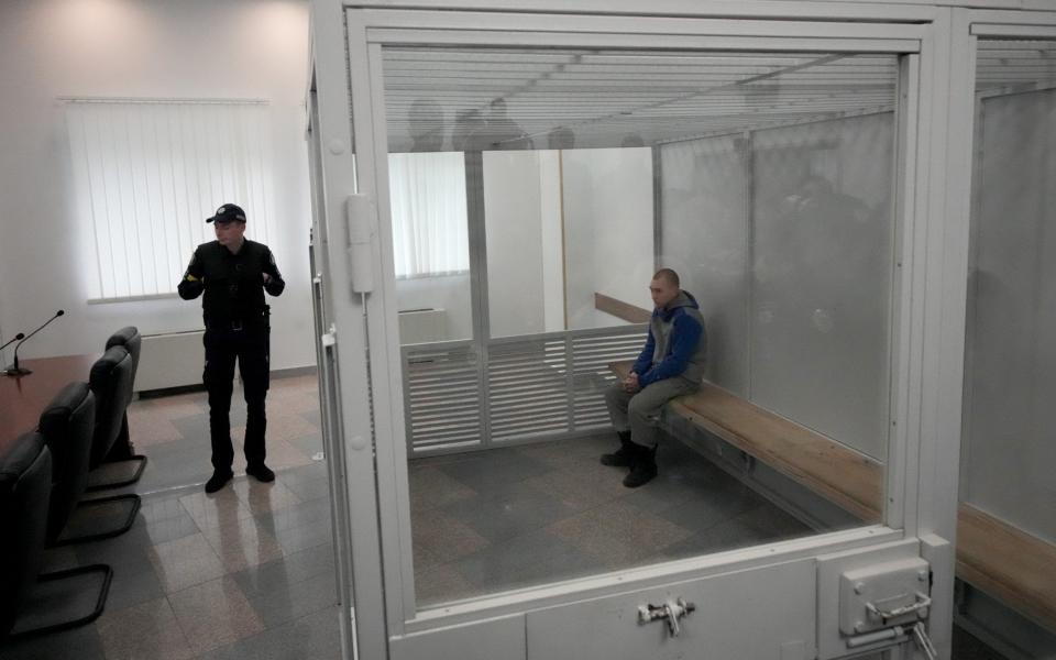 Sgt. Vadim Shishimarin of the Russian army appears at his sentencing hearing in Kyiv - Christopher Furlong/Getty Images