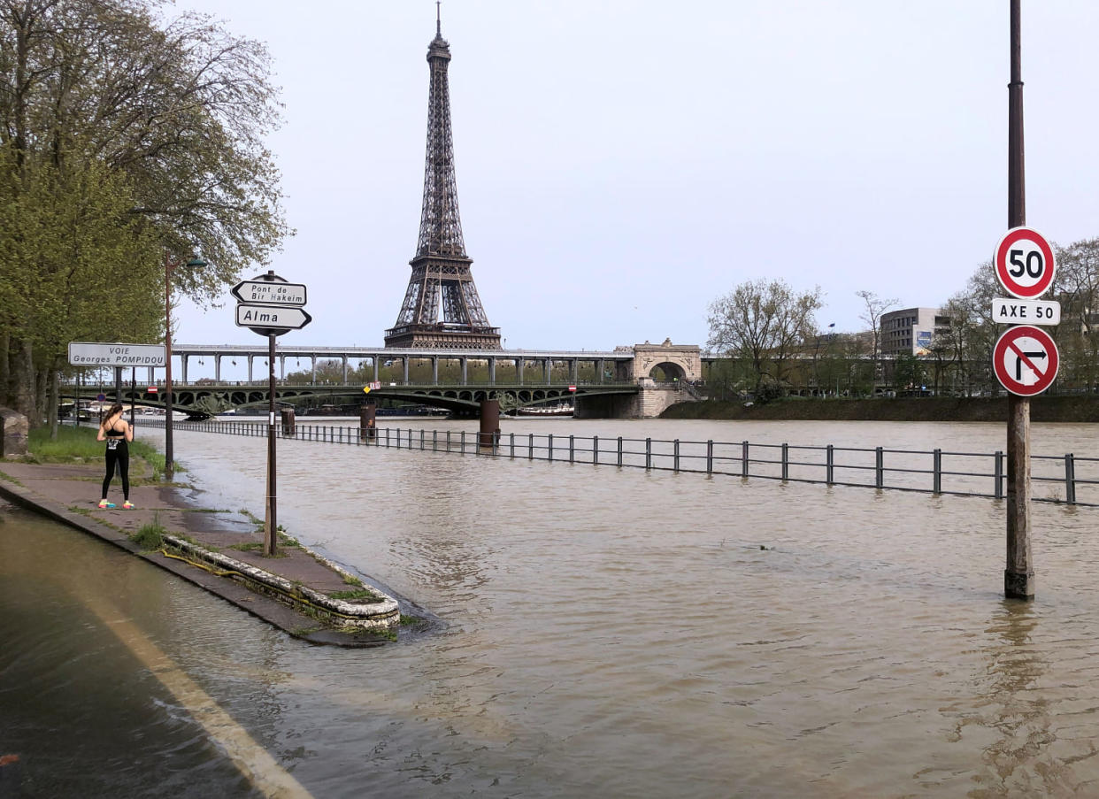 The Seine overflows its banks after heavy rainfall in Paris (Michael Evers / dpa/picture alliance via Getty Images )