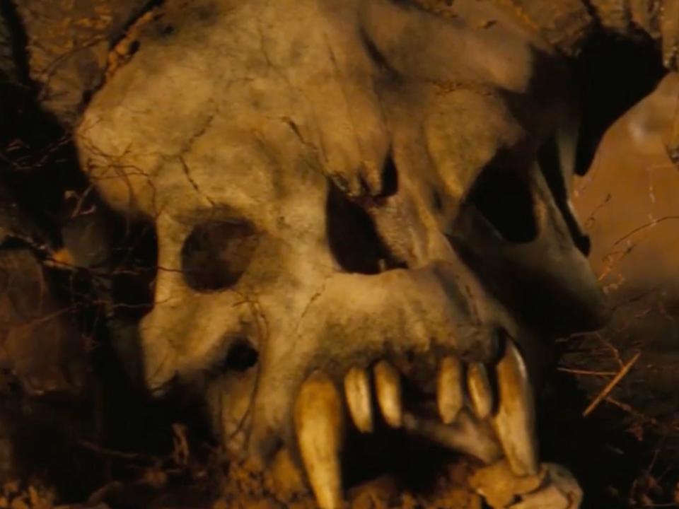 A Deathclaw Skull at the end of "Fallout."