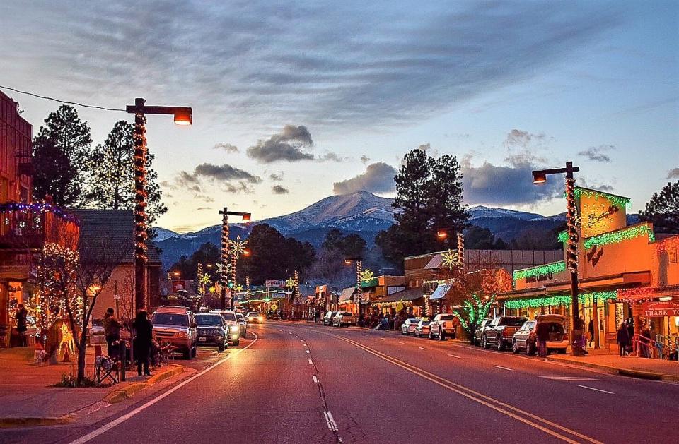 Midtown Ruidoso already was full of lights before the parade began.