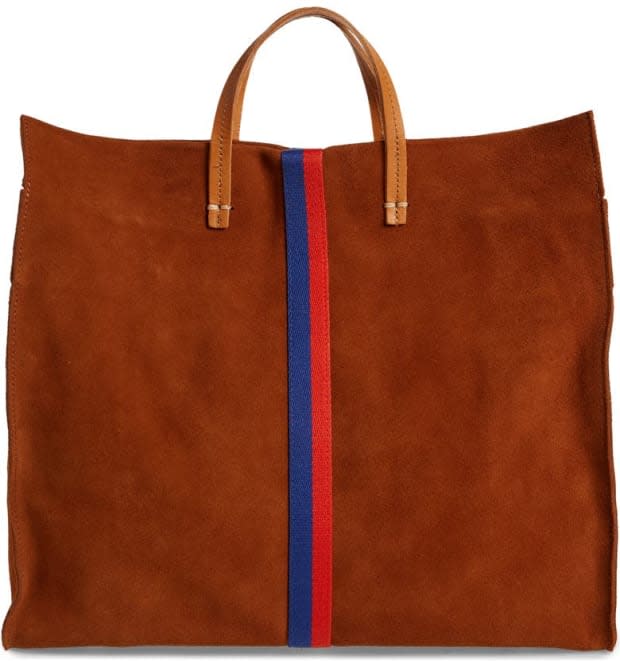<p>Clare V. Simple Tote, $333 (from $555), <a href="https://rstyle.me/+yK9x9ZQpu1q7DDGoI03tgw" rel="nofollow noopener" target="_blank" data-ylk="slk:available here;elm:context_link;itc:0;sec:content-canvas" class="link ">available here</a>. </p>