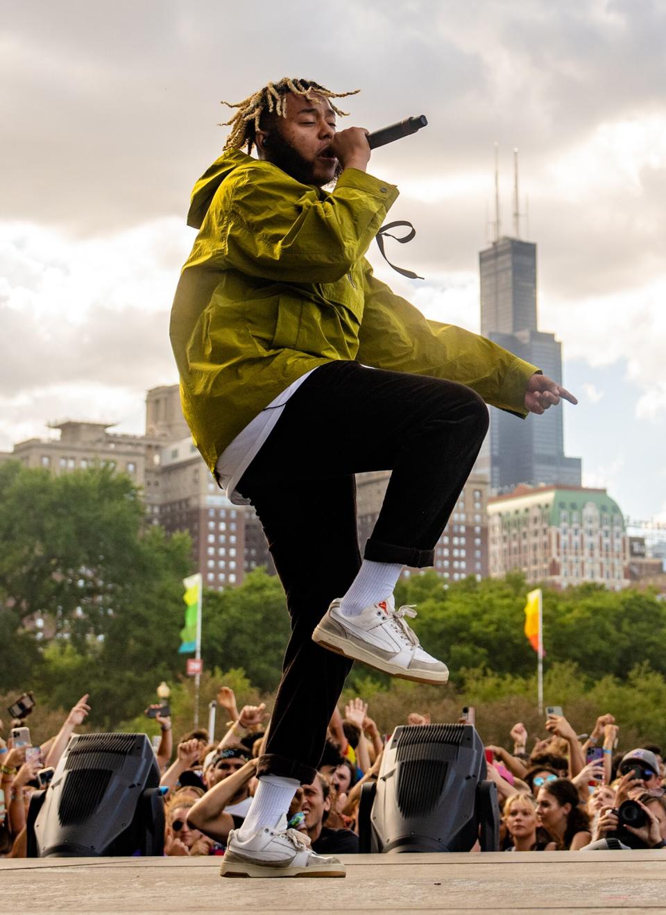 Cordae performs during Lollapalooza at Grant Park on July 29, 2022 in Chicago, Illinois