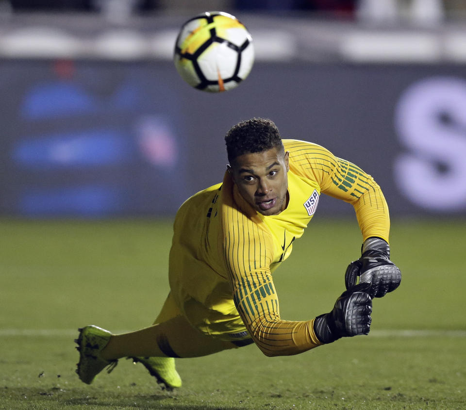 Zack Steffen is reportedly on the verge of a major move to Manchester City. (Associated Press)