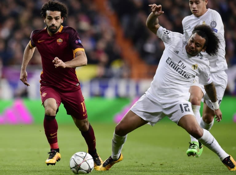 Mohamed Salah toubled Marcelo when they met in Real Madrid's win over Roma in 2016