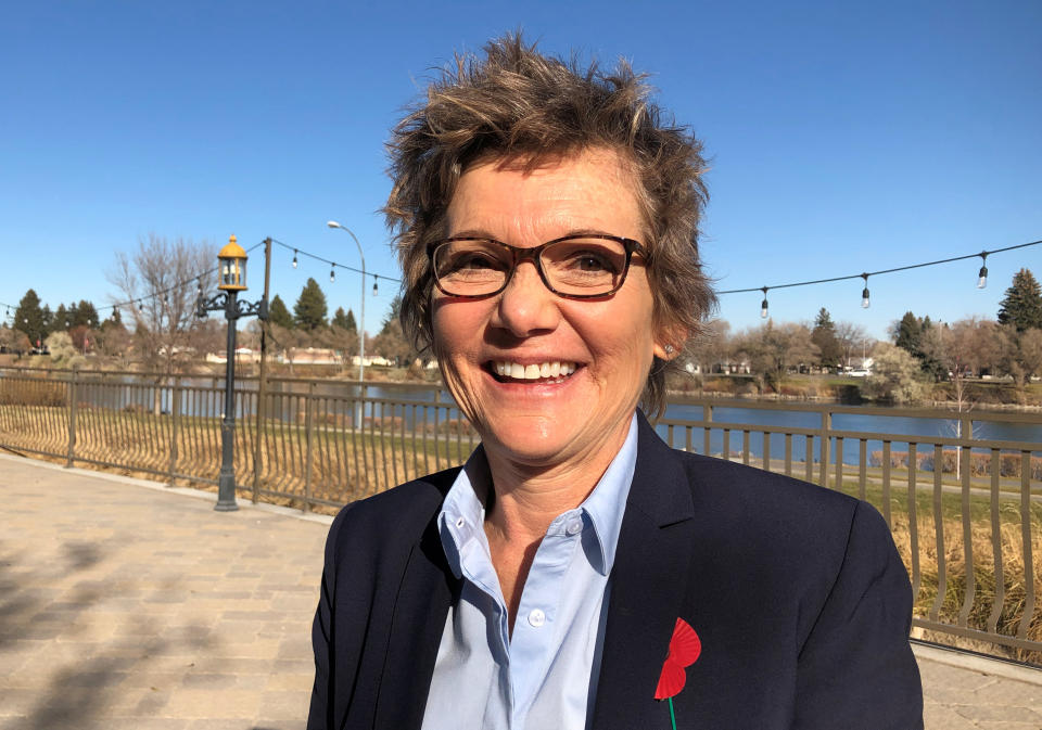 Mary Daly, President of the Federal Reserve Bank of San Francisco, poses after giving a speech on the U.S. economic outlook, in Idaho Falls, Idaho, U.S., November 12 2018. REUTERS/Ann Saphir.Ê