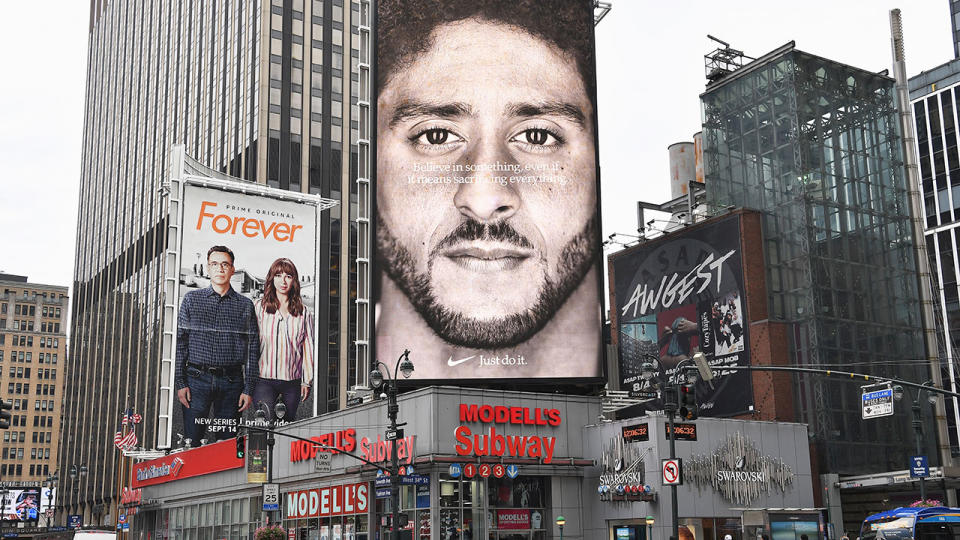 Nike’s Kaepernick ad proved extremely divisive. Pic: Getty