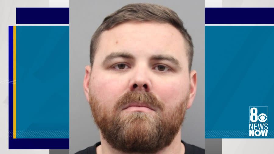 Las Vegas Metropolitan Police Officer Jake Freeman was arrested on Dec. 31, 2023 and charged with aggravated stalking, attempted home invasion, and destroy or injure real personal property of another. (LVMPD)