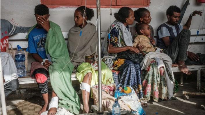 People in hospital in Mekelle