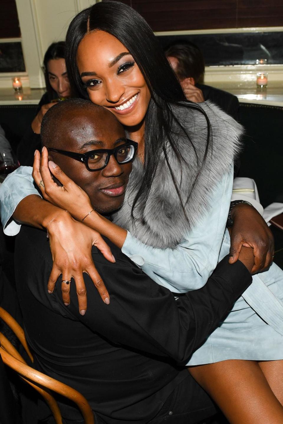 Edward Enninful and model Jourdan Dunn (Billy Farrell/BFA/Rex)