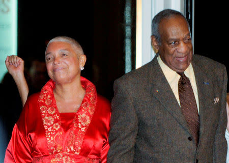 FILE PHOTO: Comedian Bill Cosby and his wife Camille (L) arrive at the Kennedy Center For the Performing Arts for the Mark Twain Prize for American Humor ceremony in Washington, DC, U.S., October 26, 2009. REUTERS/Mike Theiler/File Photo