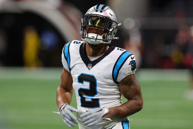 DJ Moore&#39;s mental mistake pushed the Panthers-Falcons game to overtime. (Photo by Kevin C. Cox/Getty Images)