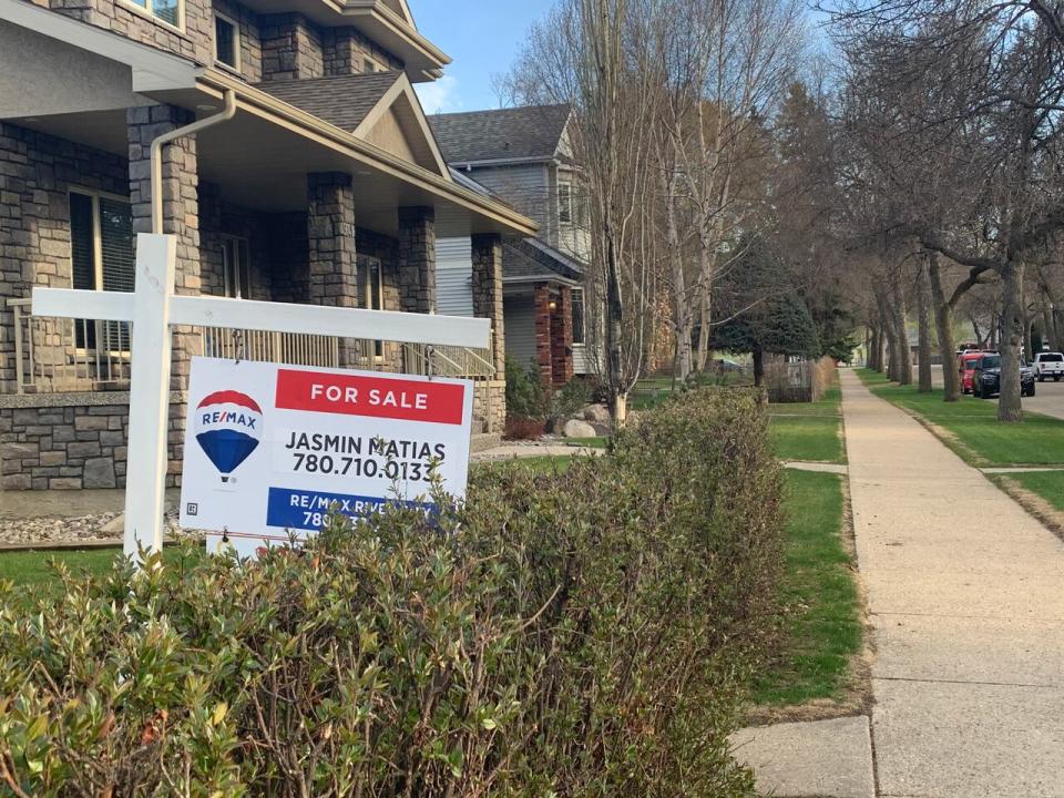 A home for sale in Edmonton in 2022. A Royal LePage ranking of the 15 most affordable Canadian cities, based on how much of a median household income would go toward a monthly mortgage payment, puts Edmonton in fifth spot. (Madeleine Cummings/CBC - image credit)