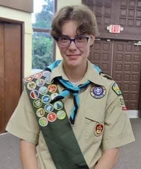 Brooke Griffey became the first female Eagle Scout in Marion County on Aug. 17.