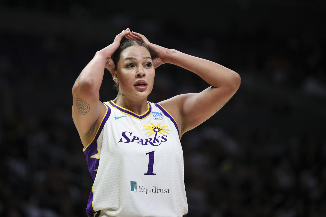 Liz Cambage's tenure in Los Angeles appears to have ended this week. (Photo by Meg Oliphant/Getty Images)