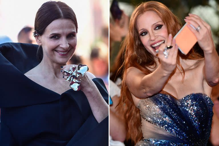 Juliette Binoche y Jessica Chastain pasaron por el festival de San Sebastián