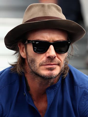 Clive Brunskill/Getty David Beckham watches the 2017 Aegon Championships on June 22, 2017, in London, England.