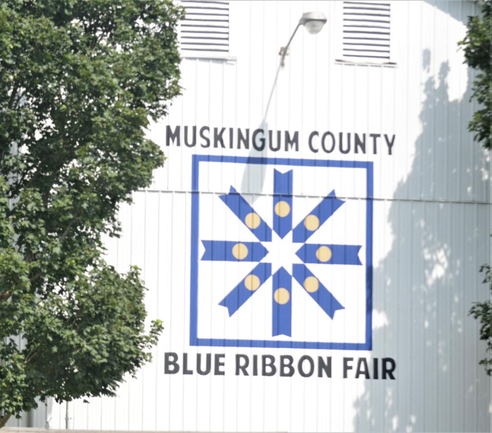 Several barns received new coats of paint, as the 176th annual Muskingum County Blue Ribbon Fair starts on Sunday and runs through Saturday.