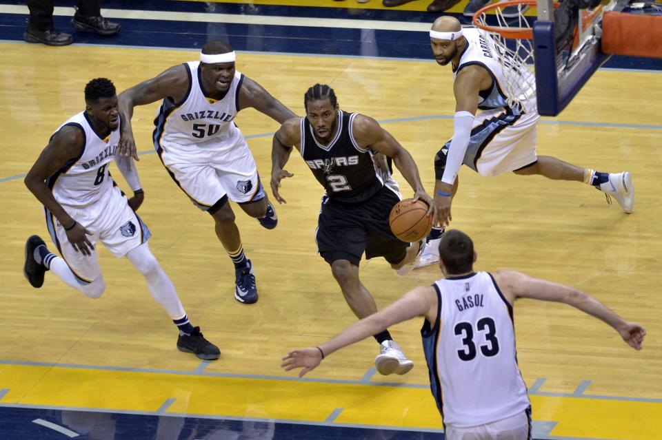 Kawhi Leonard's play is drawing a lot of attention. (AP)