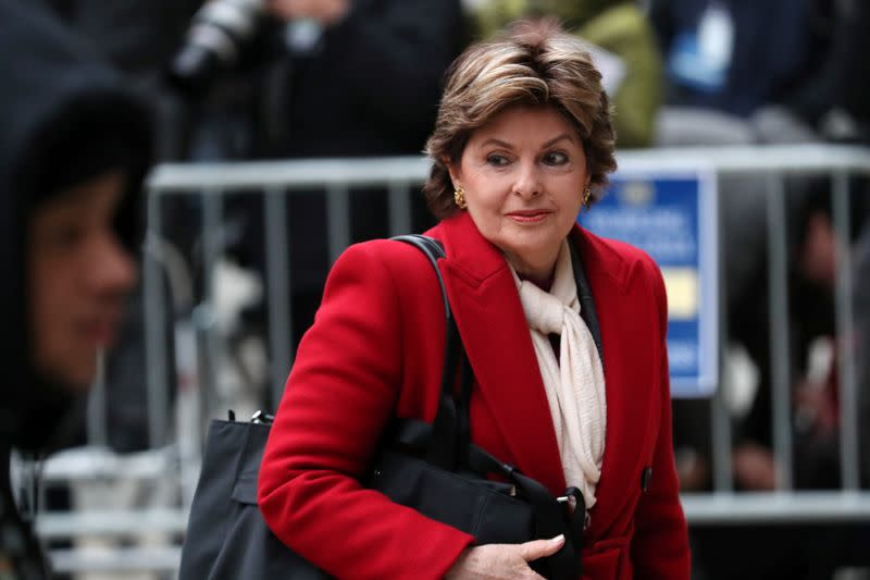 Lawyer Gloria Allred arrives at NY Criminal Court ahead of Film producer Harvey Weinstein's first day of sexual assault trial in New York