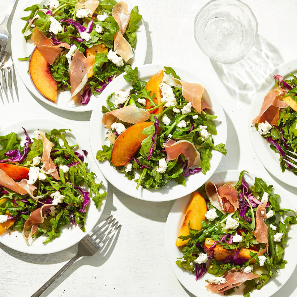 Peach & Prosciutto Arugula Salad