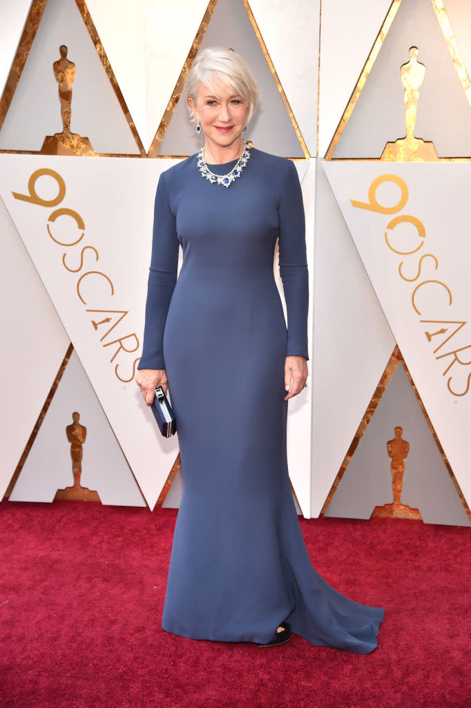 <p>Helen Mirren attends the 90th Academy Awards in Hollywood, Calif., March 4, 2018. (Photo: Getty Images) </p>