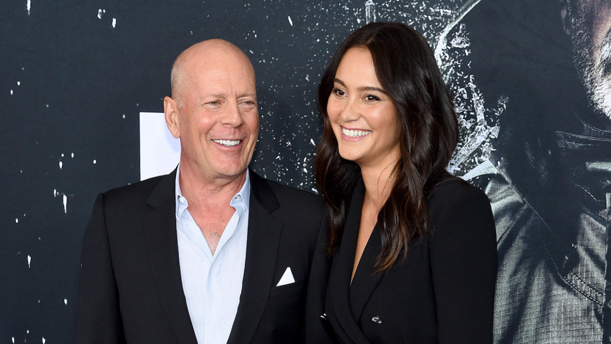  Bruce Willis and Emma Heming at the premiere of Glass. 
