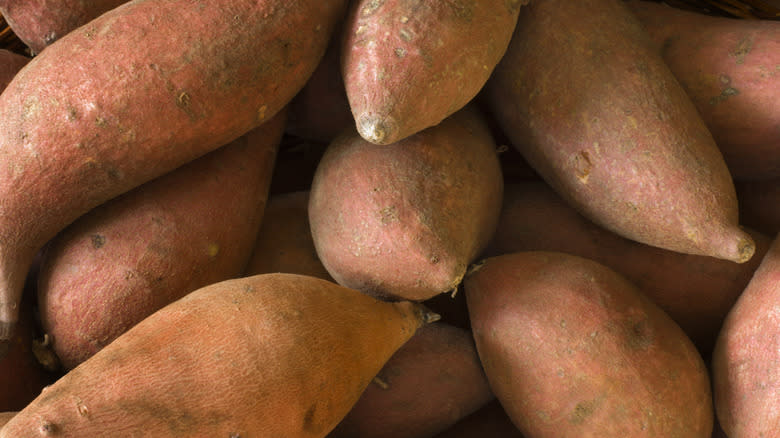 close up of sweet potatoes