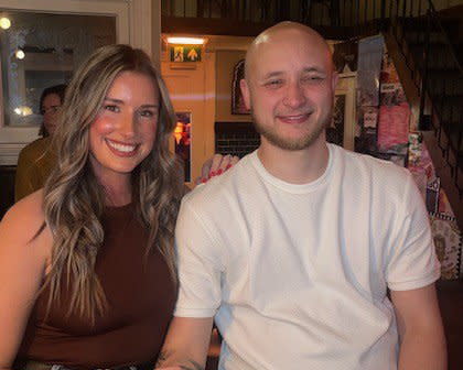 Natalie Cutting, 26, pictured with her husband Tom, 27. (Natalie Cutting/SWNS)