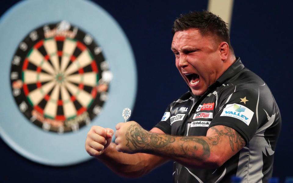 Gerwyn Price, ehemals Weltranglistenerster, gehört zu den Favoriten der Darts-WM, die am 15. Dezember beginnt. (Bild: Getty Images/Luke Walker)