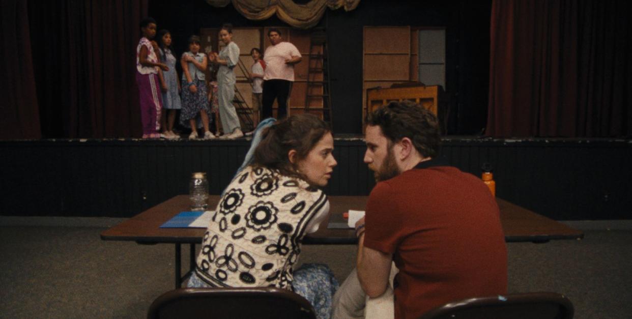 molly gordon and ben platt in the film theater camp