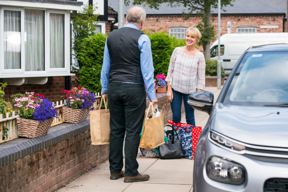 FROM ITV

STRICT EMBARGO - No Use Before Tuesday 10th August 2021

Coronation Street - Ep 10404

Monday 16th August 2021 - 1st Ep

. Sally Metcalfe [SALLY DYNEVOR] spots Fergus [TOBY HADOKE] in the street and apologises for her cafe rant.  But when she learns that Fergus himself issued her parking ticket, Sally loses her cool and Fergus scurries away.

Picture contact David.crook@itv.com 

Photographer - Danielle Baguley

This photograph is (C) ITV Plc and can only be reproduced for editorial purposes directly in connection with the programme or event mentioned above, or ITV plc. Once made available by ITV plc Picture Desk, this photograph can be reproduced once only up until the transmission [TX] date and no reproduction fee will be charged. Any subsequent usage may incur a fee. This photograph must not be manipulated [excluding basic cropping] in a manner which alters the visual appearance of the person photographed deemed detrimental or inappropriate by ITV plc Picture Desk. This photograph must not be syndicated to any other company, publication or website, or permanently archived, without the express written permission of ITV Picture Desk. Full Terms and conditions are available on  www.itv.com/presscentre/itvpictures/terms