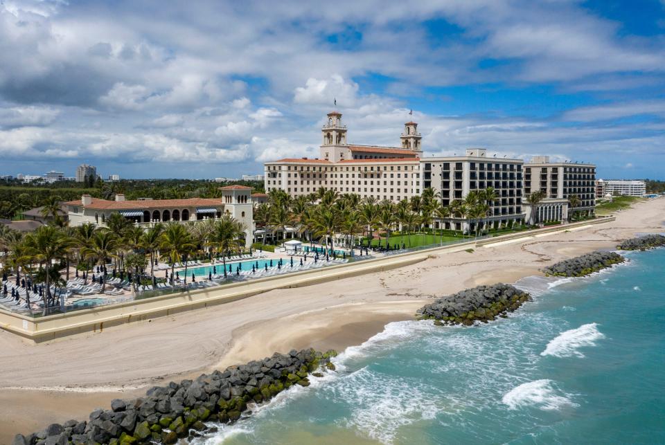 The Breakers hotel has no guests in Palm Beach, Florida on March 23, 2020. The hotel closed last week over concerns about the coronavirus. It plans to stay closed for at least three weeks.  [GREG LOVETT/palmbeachpost.com]