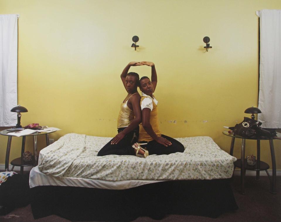 Deana Lawson (American, born 1979). Roxie and Raquel, 2010. Pigmented inkjet print, 30 15/16 x 38 9/16" (78.6 x 97.9 cm) The Museum of Modern Art, New York. Fund for the Twenty-First Century © 2011 Deana Lawson.