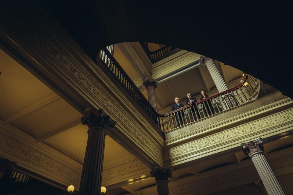 Burns, Sullivan and Haines at the Eisenhower Executive Office Building in Virginia in February 2024.<span class="copyright">Stephen Voss for TIME</span>