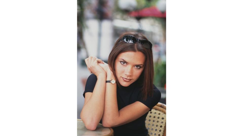 British singer, fashion designer and businesswoman Victoria Beckham, 'Posh Spice', of girl group the Spice Girls, Paris, 1996. (Photo by Tim Roney/Getty Images)