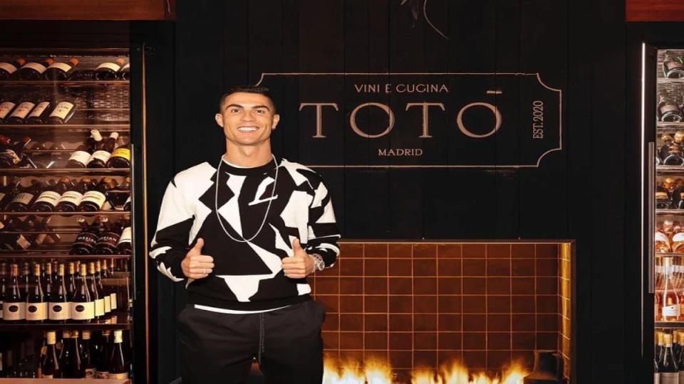 Cristiano Ronaldo Restaurante Toto. Foto: Instagram Cristiano Ronaldo
