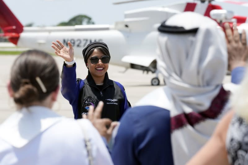 2023年5月21日，美國太空探索科技公司（SpaceX）的獵鷹9號火箭21日搭載一組民間太空人順利升空，其中包括沙烏地阿拉伯的首位女性太空人巴納威（Rayyanah Barnawi）。（AP）
