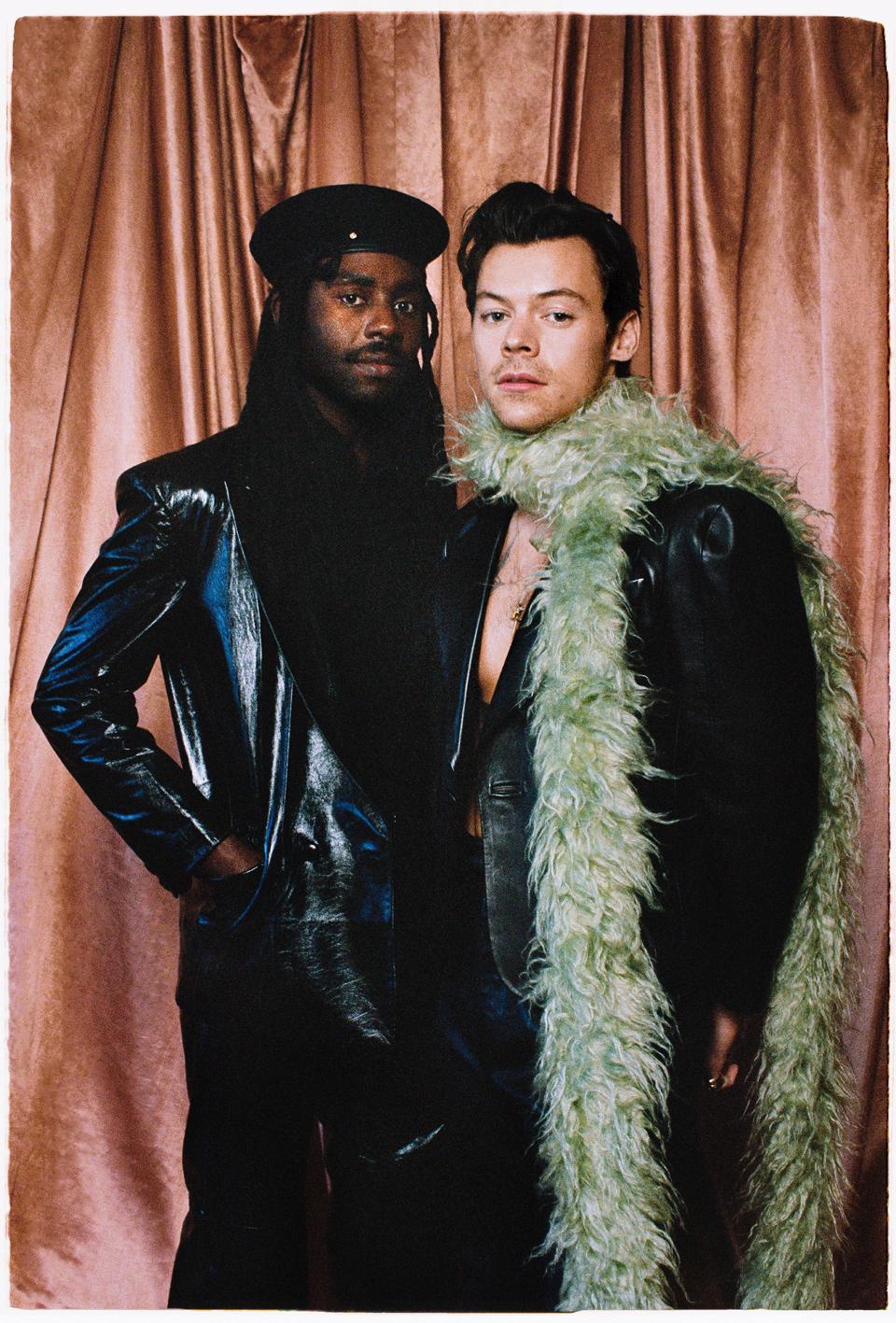 Dev Hynes and Harry Styles in Los Angeles for the Grammy Awards, March 14, 2021.