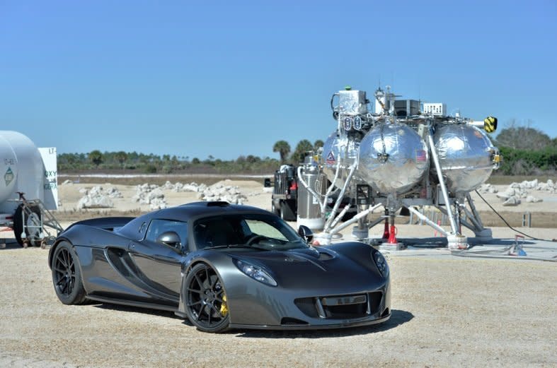 The Hennessey Venom GT seen at the Kennedy Space Center in February 2014. 