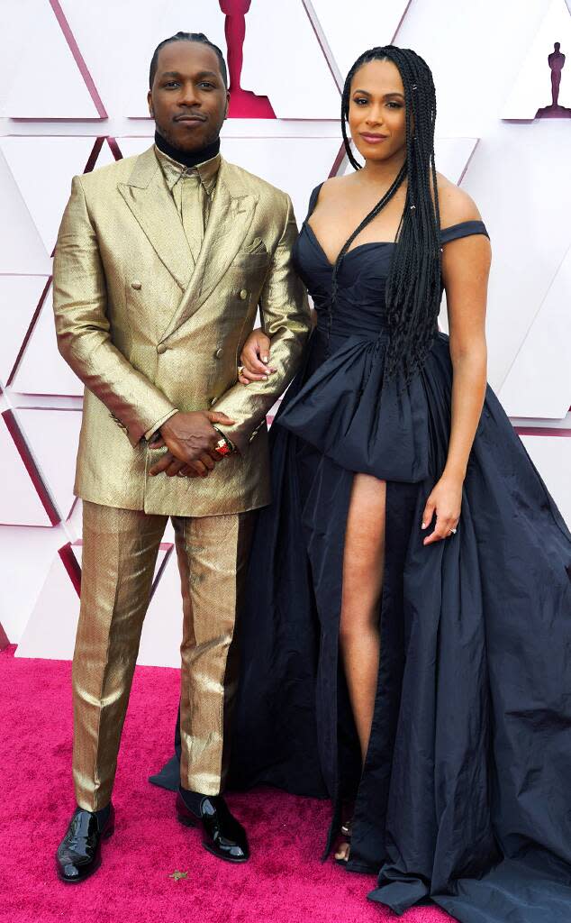 Leslie Odom Jr., Nicolette Robinson, 2021 Oscars, 2021 Academy Awards, Red Carpet Fashion