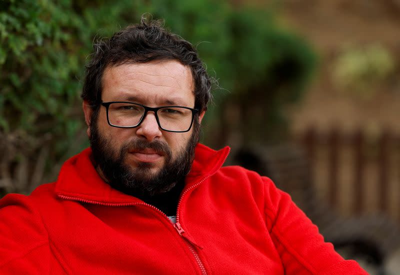 The migration advisor of the Government of the Canary Islands Txema Santana is photographed in a Telde park