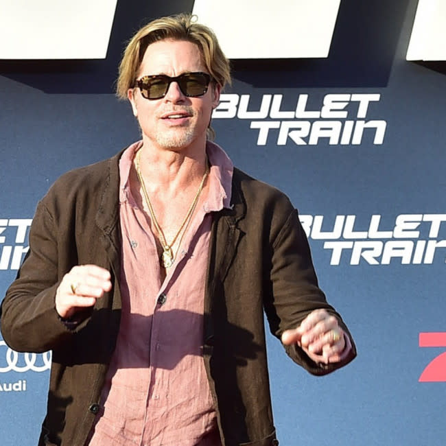 Brad Pitt en la presentación de 'Bullet Train' credit:Bang Showbiz