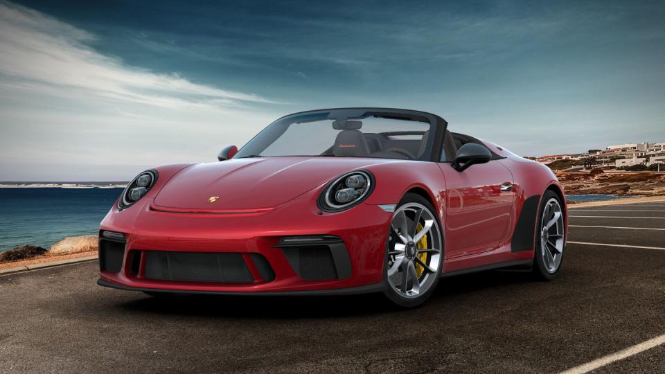 <p><em>Daniel Golson</em>: For my Speedster, I went fairly extroverted, as I feel you should with a car like this. I chose Carmine Red paint with gloss-black and carbon-fiber exterior trim, but satin aluminum wheels, because black wheels are so passé. On the inside, I picked the black leather with red stitching and lots of body-color trim pieces. And somewhat controversially, I’d want the adaptive sport seats instead of the full buckets, because I wouldn't track this thing. Rather, I'll just gonna park it in front of fancy restaurants so it gets Instagrammed. In my dreams, of course.</p>