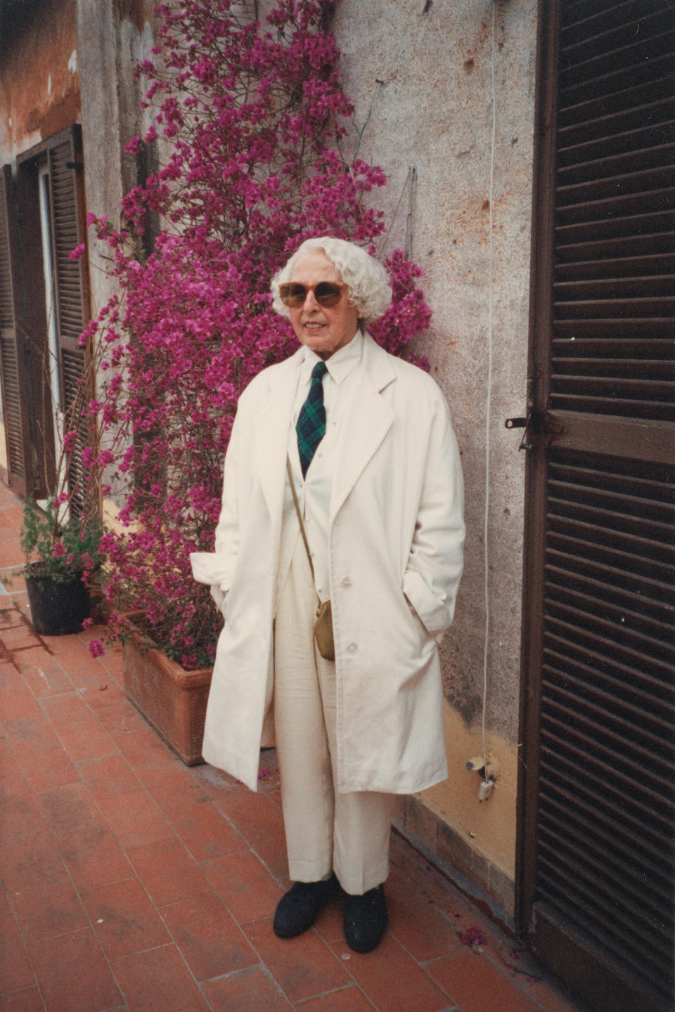 This 1994 photo taken and provided by Maira Kalman shows Sara Berman on the terrace of an apartment on Via di Panico in Rome. (Maira Kalman via AP)