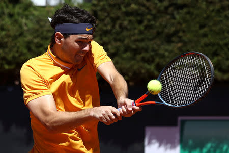 FILE PHOTO: Tennis - ATP 1000 - Italian Open - Foro Italico, Rome, Italy - May 16, 2019 Taylor Fritz of the U.S. in action during his second round match against Japan's Kei Nishikori REUTERS/Matteo Ciambelli